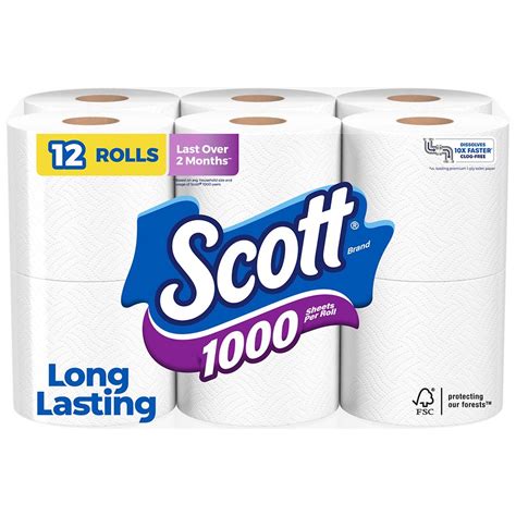 Scott 1000 Sheets Per Roll Toilet Paper Bath Tissue Walgreens