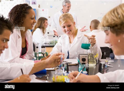 Students In Physics Class Stock Photo Alamy