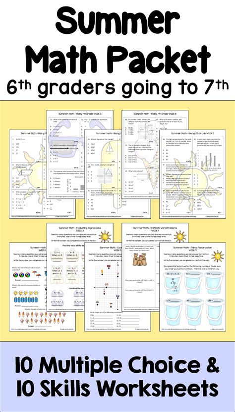 Printable Worksheets For 6th Grade