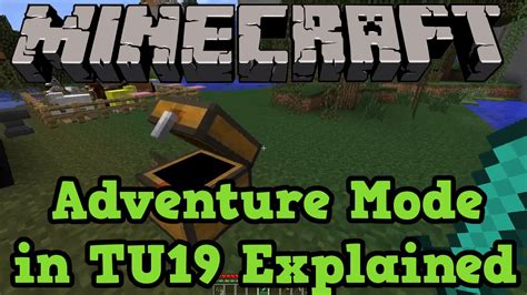 Minecraft Xbox 360 Ps3 Adventure Mode In Tu19 Explained Youtube