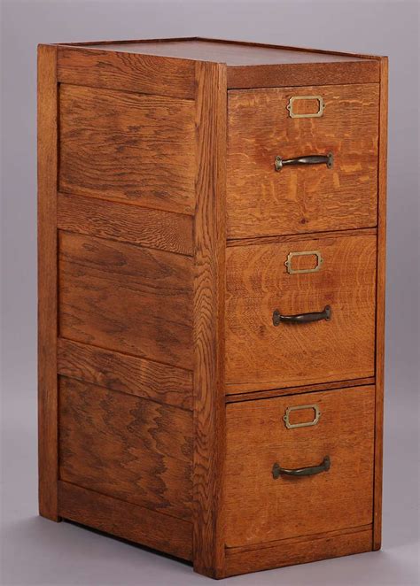 The mission lateral file cabinet with four drawers offers lots of custom made space. Mission Oak 3-Drawer File Cabinet c1910-1920 | California ...
