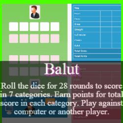 Dice game, dice games, die, balut, game, games, balutt, ballut, ballutt, würfeln, yahtzee, poker dice, ze dice, zedice, zee dice. Play Online Dice Games