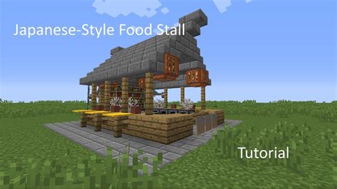 Minecraft Lets Build S1e8 Japanese Food Stall Youtube