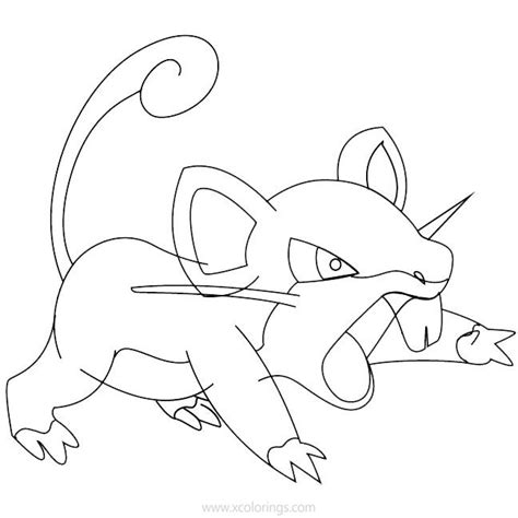 Rattata From Pokemon Coloring Pages