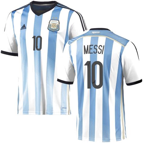 Messi 10 Argentina Adidas 2014 World Soccer Replica Home Jersey