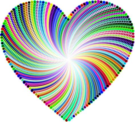 Psychedelic Heart Design Openclipart