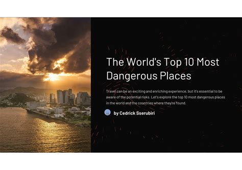 Solution The Worlds Most Dangerous Places Studypool