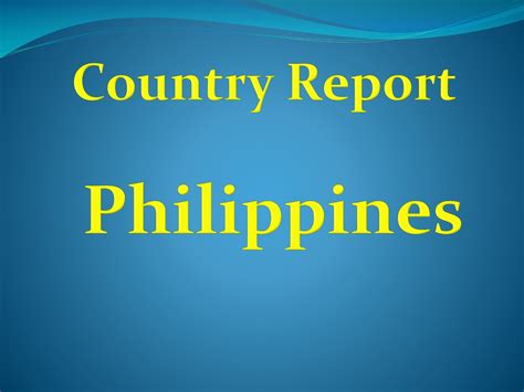 Ppt Country Report Powerpoint Presentation Free Download Id1502351