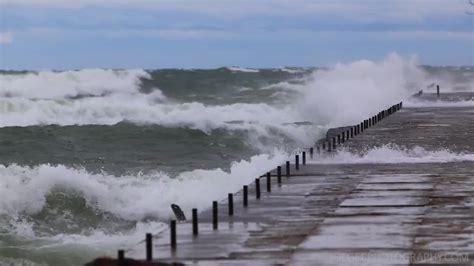 Video Capturing 20 Foot Waves On Lake Michigan Michigan Lake