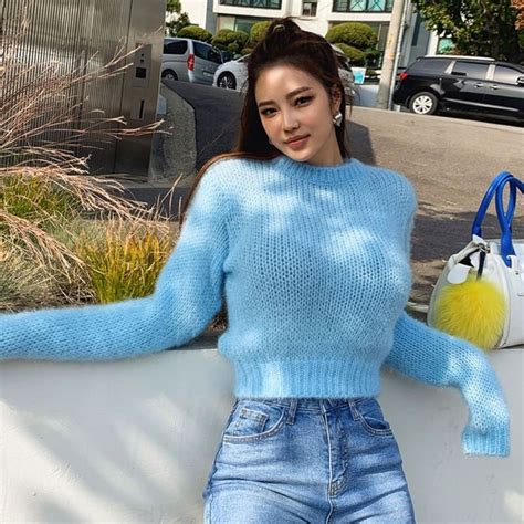 Sexy Sweater Fluffy Sweater Pretty Asian Beautiful Asian Women Angora Sweater Knitted