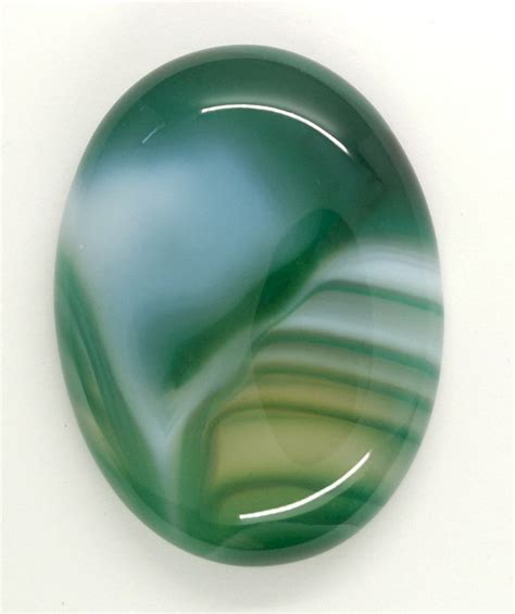 40x30mm Striated Green Dyed Agate Flat Backed Loose Gemstone Etsy