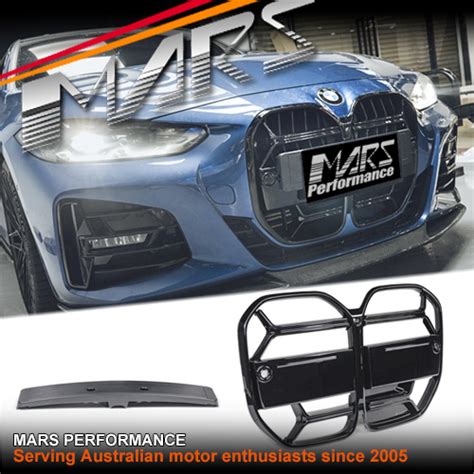 Gloss Black Csl Style Front Bumper Bar Grill Grille Bodykit For Bmw 4