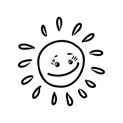 Premium Vector Vector Illustration Of A Smiling Sun Cartoon Doodle