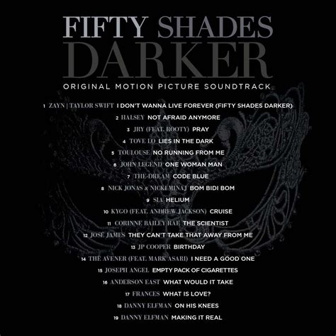 ¡por Fin Conocemos El Soundtrack De 50 Sombras Más Oscuras Completo
