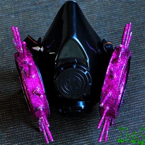 Black Cyber Mask Cyber Goth Respirator Emo Gas Mask Pink Etsy