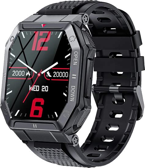 Military Smart Watch For Men With Call Answer Make Outdoor Tactical Sports Watch Rugged 1 85