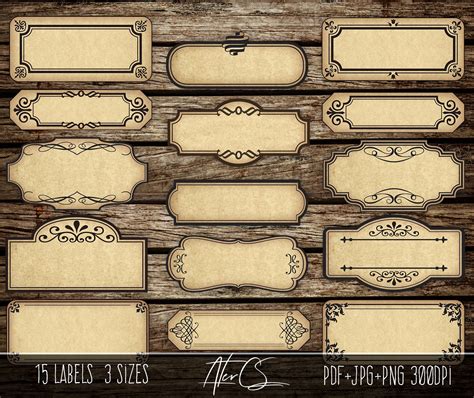 Blank Vintage Apothecary Labels Printable Digital Download Apothecary Images And Photos Finder