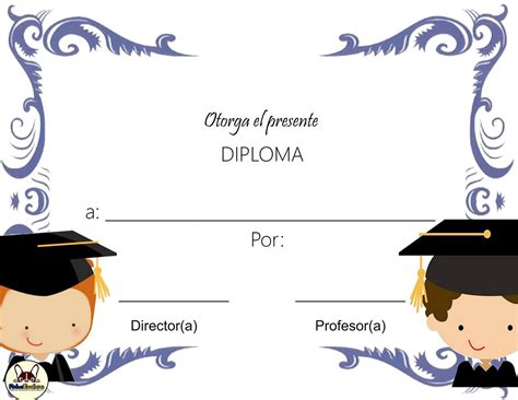 Diplomas De Preescolar Para Editar Gratis