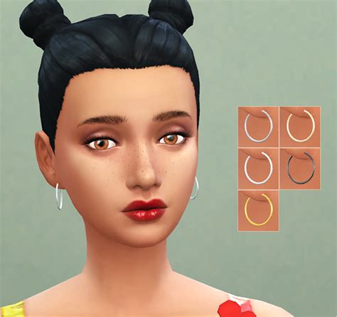 Ts4 Smaller Hoop Earrings Verounique — Livejournal