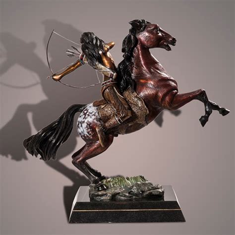 Native American Bronze Sculpture The Indian Archer Barry Stein