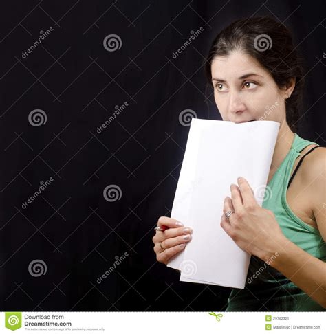 nervous about the test stock image image of copy dark 29762321