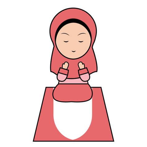 muslim woman praying clip art illustrations royalty free vector