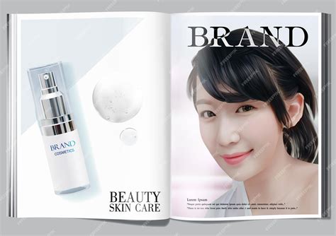 Premium Vector Skincare Magazine Ads Cosmetic Products With