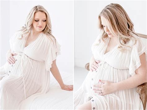Timeless Studio Maternity Session Jessica Lee Photography