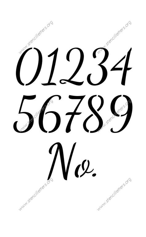 Stylish Cursive Letter Stencils Numbers And Custom Made To Order
