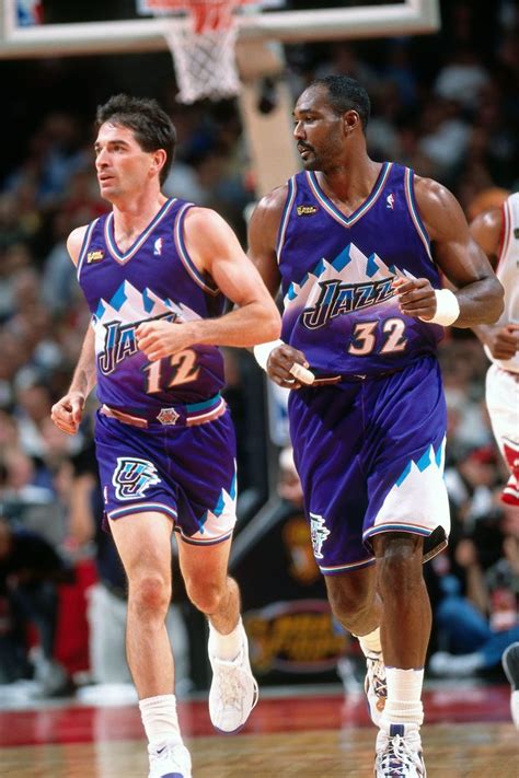 Rudy gobert is the defensive player of the year. John Stockton & Karl Malone - Utah Jazz 1998 | Sports Sports Sports | Pinterest