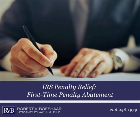 Irs Penalty Relief First Time Penalty Abatement
