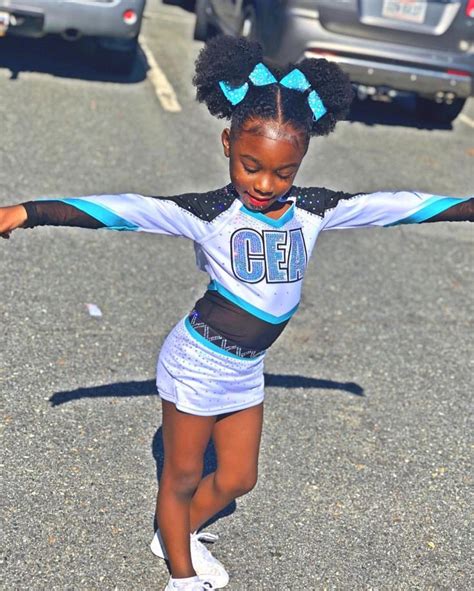 Black Girls Cheer On Instagram “glow On Little Sis 💙 Blackgirlscheer Wcw Bigbowsandafros