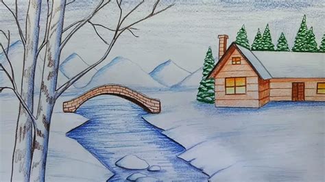 Https://tommynaija.com/draw/how To Draw A Beautiful Winter Scene