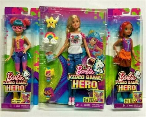 Barbie Video Game Hero Dolls And Accessories 3 Dolls Total New Ebay