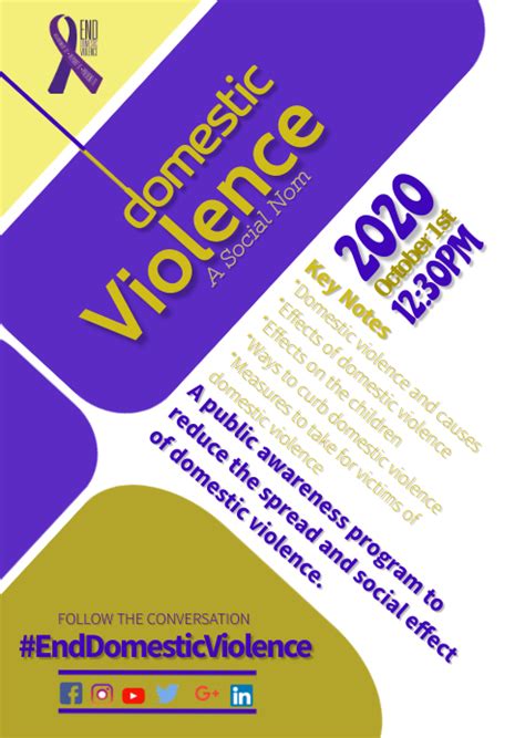 Domestic Violence Flyer Template Postermywall