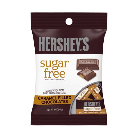 Hersheys Sugar Free Caramel Filled Chocolate Candy 3 Oz Walmart