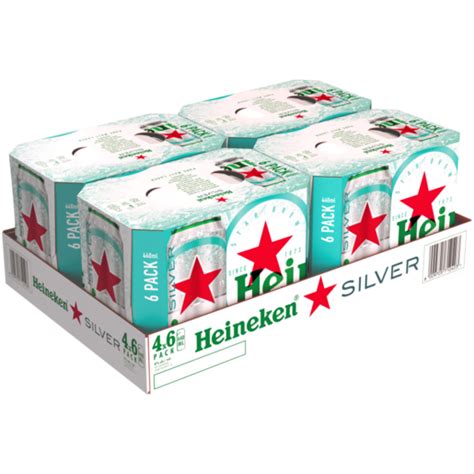Heineken Silver Beer Cans 24 X 440ml Beer Beer And Cider Drinks