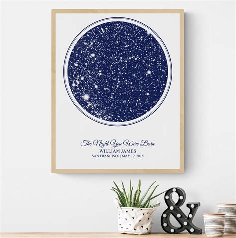 Day You Were Born Star Map New Mom T New Baby T New Etsy
