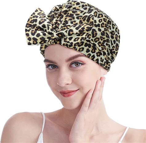 Shower Cap For Women Waterproof Reusable Shower Hair Caps Adjustable