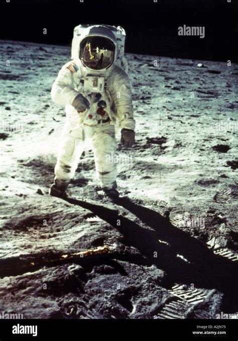 Neil Armstrong The First Walk On The Moon July 1969 Stock Photo Alamy