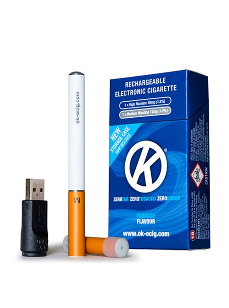 Ok Rechargeable Electronic Cigarettes Tobacco Starter Kit