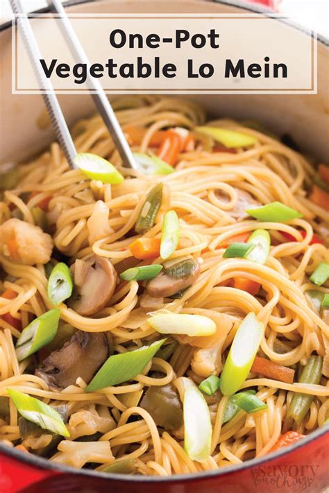 Saute garlic and onion together for 2 minutes, then add broccoli, bell pepper, and carrots. One Pot Vegetable Lo Mein Recipe (No Weird Ingredients ...
