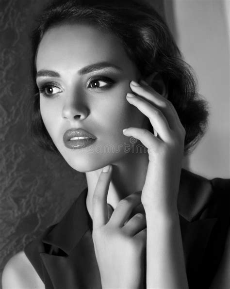 Portrait Of Beautiful Young Woman Stock Photo Image Of Glamour