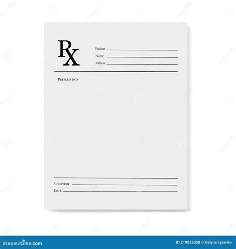 Vector Illustration Of Rx Pad Templatehealthcare Hospital And