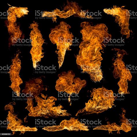 High Resolution Fire Collection Isolated Stock Photo Download Image