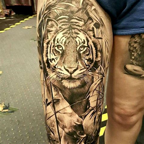 Update More Than 72 Leg Tiger Tattoo Latest Incdgdbentre