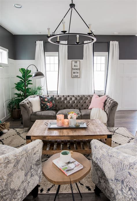 A Cozy Rustic Glam Living Room Makeover For Fall