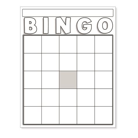 Blank Bingo Card Template Printable Free Template Ideas