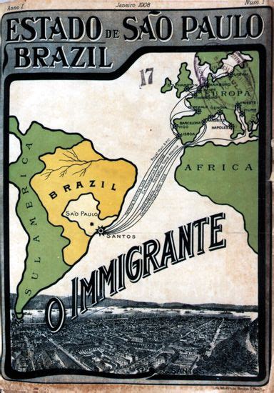 Capa Da Revista O Imigrante Editada Pelo Governo De S O Paulo Sp Memorial Do I
