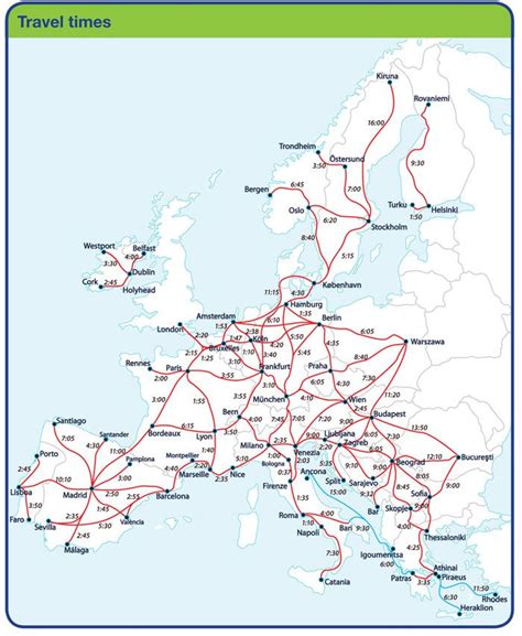 European Railway Map Europe Train Travel Europe Train Eurail Map